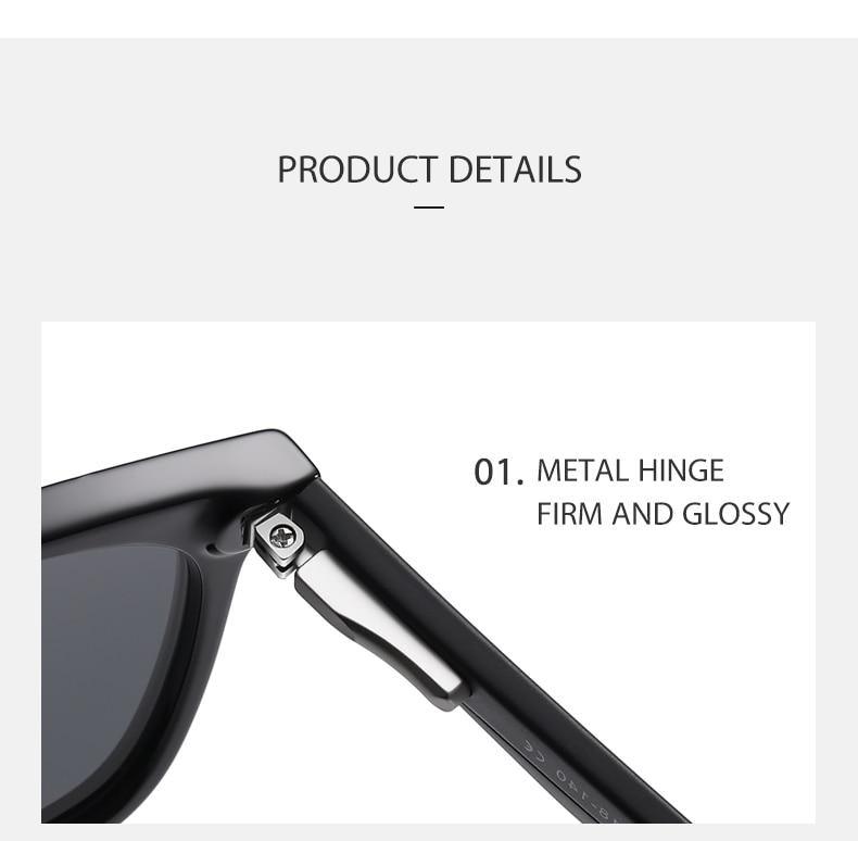 Vintage Square Polarized Sunglasses – Retro Unisex Sun Glasses