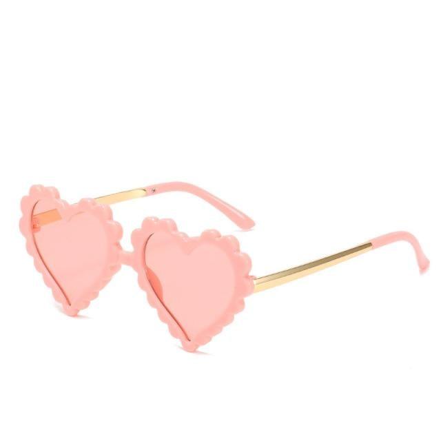 Cute Kids Heart-Shaped Sunglasses Glitter Designer Shades
