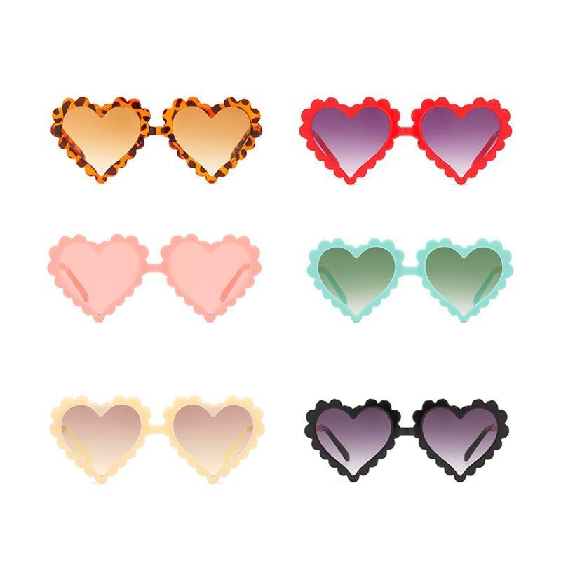 Cute Kids Heart-Shaped Sunglasses Glitter Designer Shades