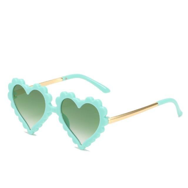 Cute Kids Heart-Shaped Sunglasses Glitter Designer Shades