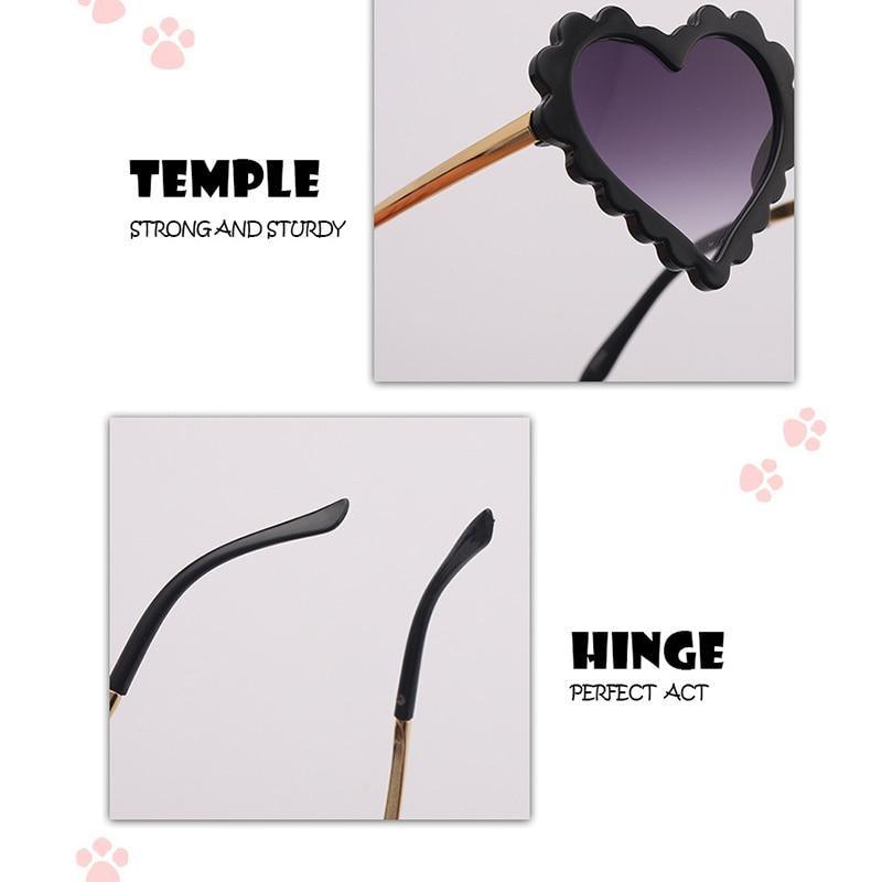 Cute Kids Heart-Shaped Sunglasses Glitter Designer Shades