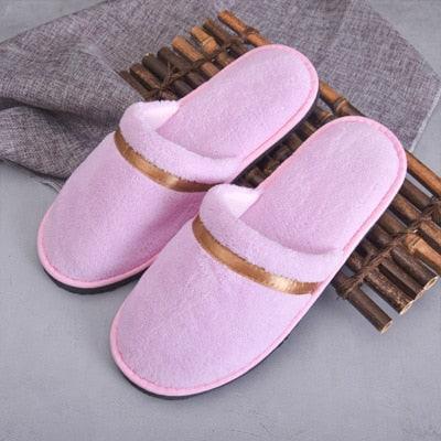 Classic Plush Slip-On House Slippers: Warm Unisex Indoor Footwear