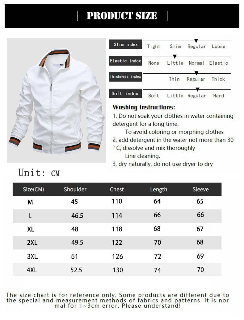 Men’s Lightweight Casual Slim Fit Windbreaker Jacket