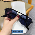 Retro Double Bridge Polarized Square Sunglasses - Pink Gradient