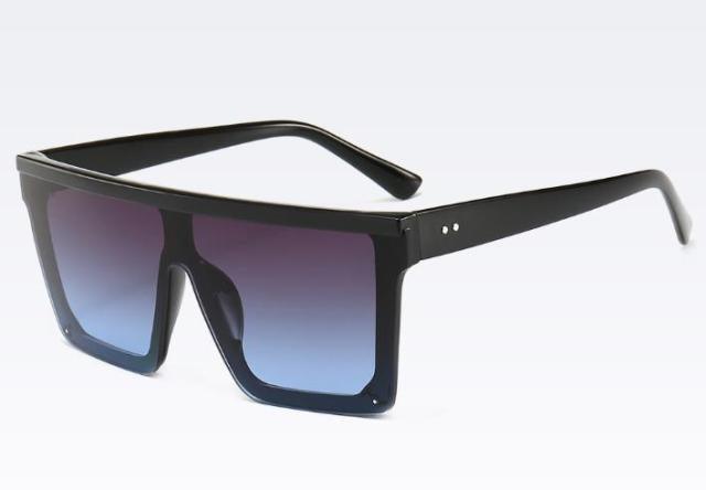 Oversized Square Mirror Pink Sunglasses for Men and Women