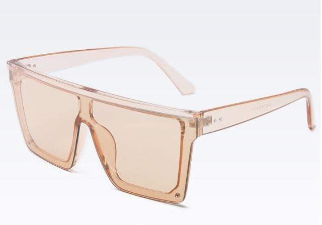 Oversized Square Mirror Pink Sunglasses for Men and Women