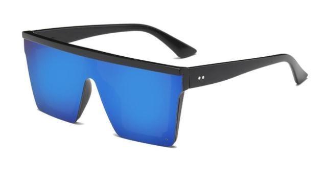 Oversized Square Mirror Pink Sunglasses for Men and Women