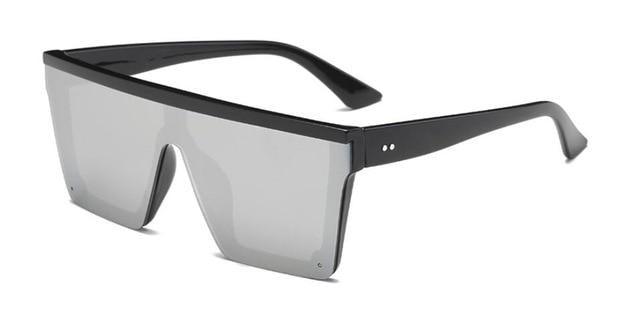 Oversized Square Mirror Pink Sunglasses for Men and Women
