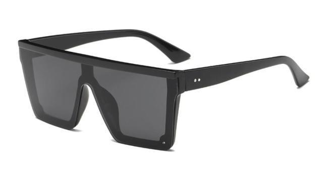 Oversized Square Mirror Pink Sunglasses for Men and Women