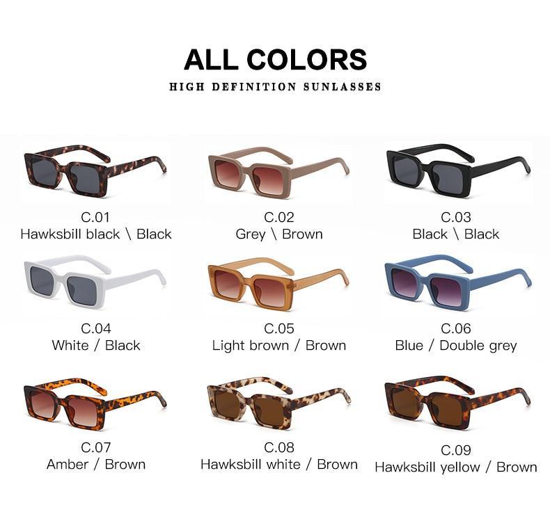 Vintage Rectangle Sunglasses for Women