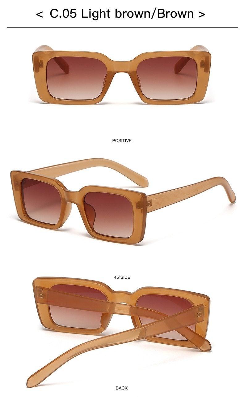 Vintage Rectangle Sunglasses for Women