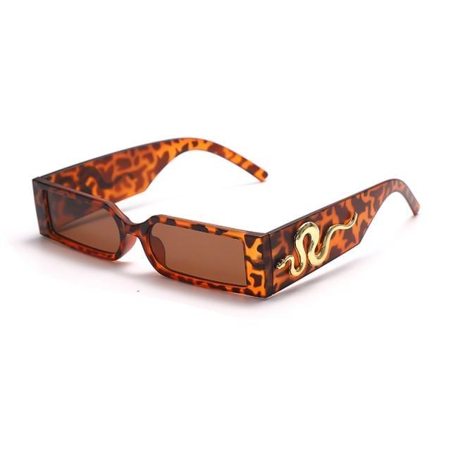 Classic Small Rectangle Sunglasses Unisex Vintage Streetwear
