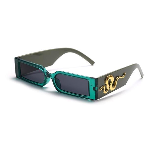 Classic Small Rectangle Sunglasses Unisex Vintage Streetwear