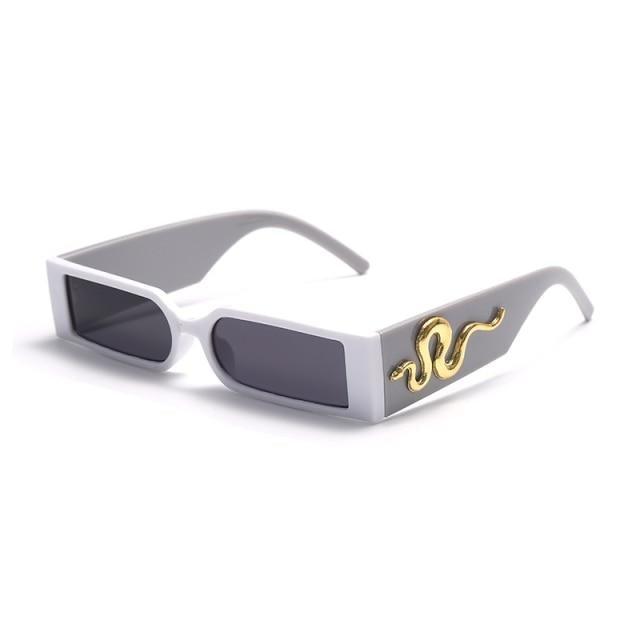 Classic Small Rectangle Sunglasses Unisex Vintage Streetwear