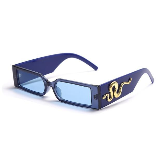 Classic Small Rectangle Sunglasses Unisex Vintage Streetwear