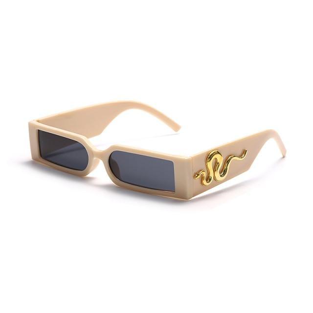 Classic Small Rectangle Sunglasses Unisex Vintage Streetwear