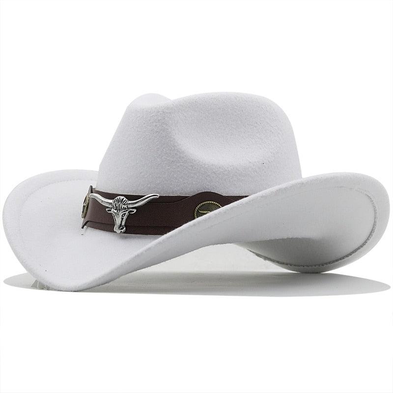 Classic Western Wide Brim Cowboy Hat - Unisex Fedora Style