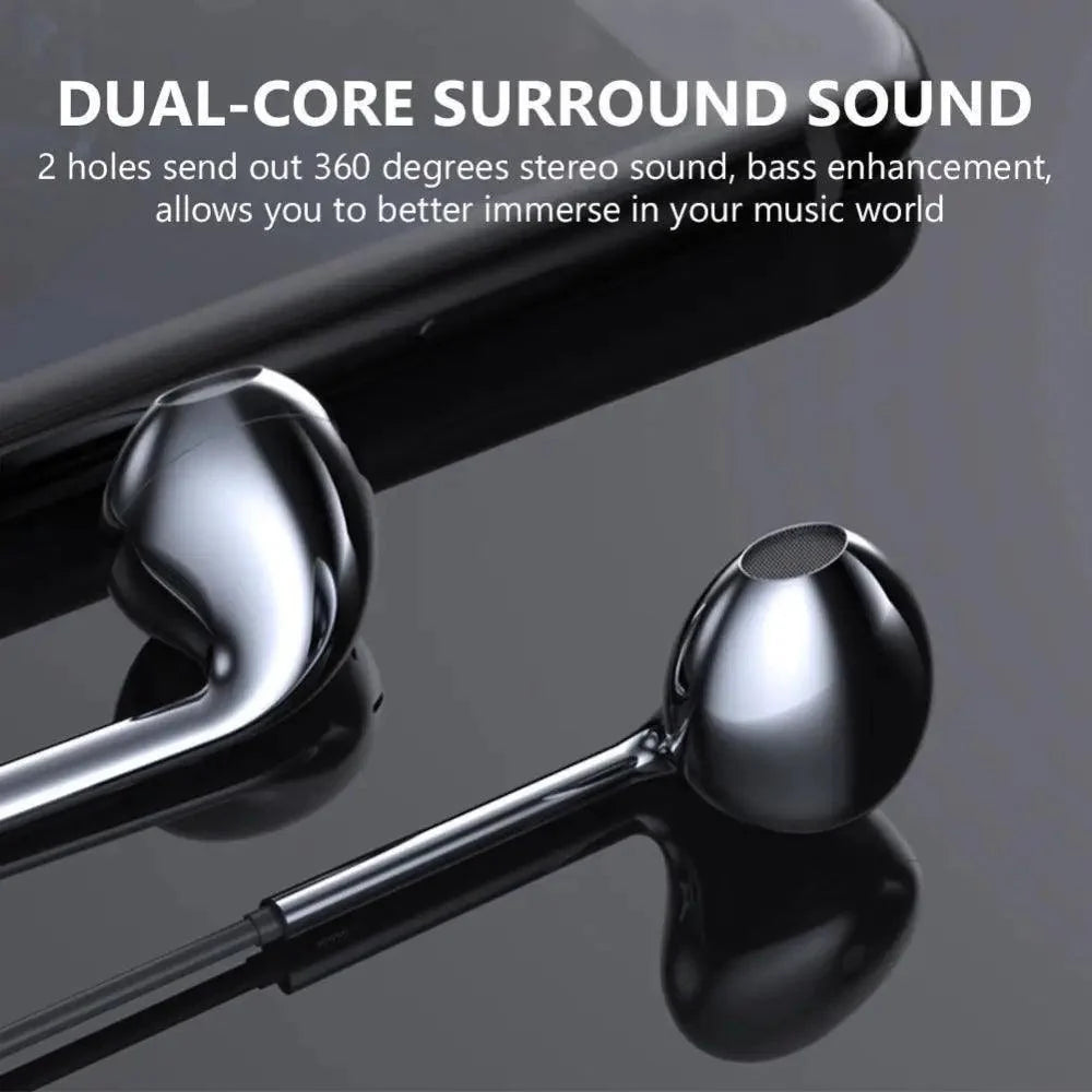 Classic Stereo 3.5mm Wired Earphones with Noise Isolating Mic