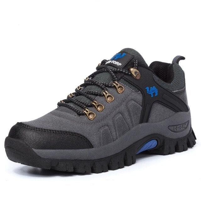 Stevvex men's mid-top water-resistant hiking boots with anti-slip rubber outsoles.