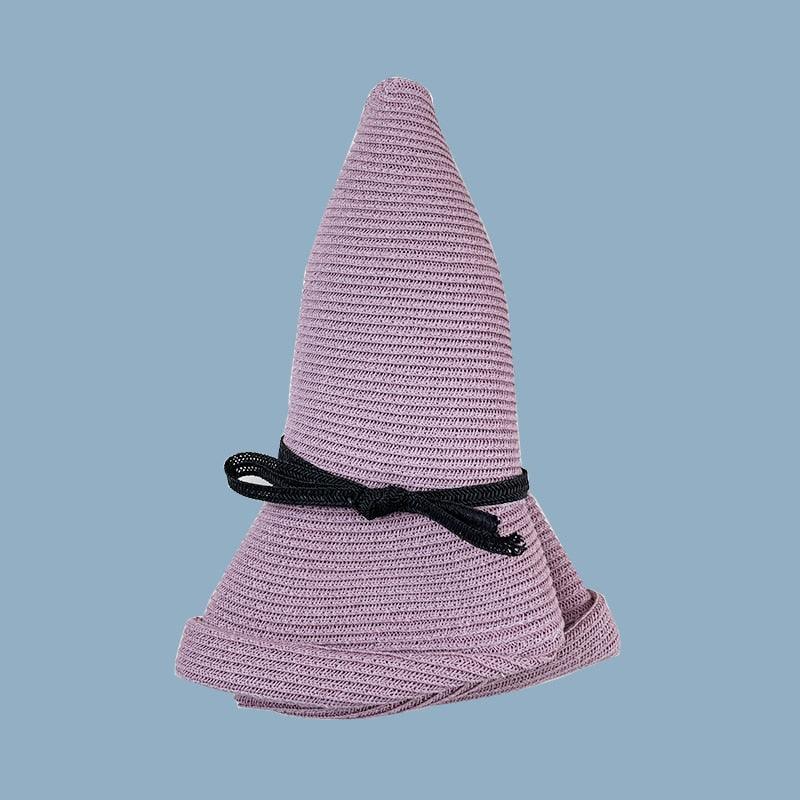Women's Foldable Wide Brim Straw Hat Vintage Sun Hat for Travel