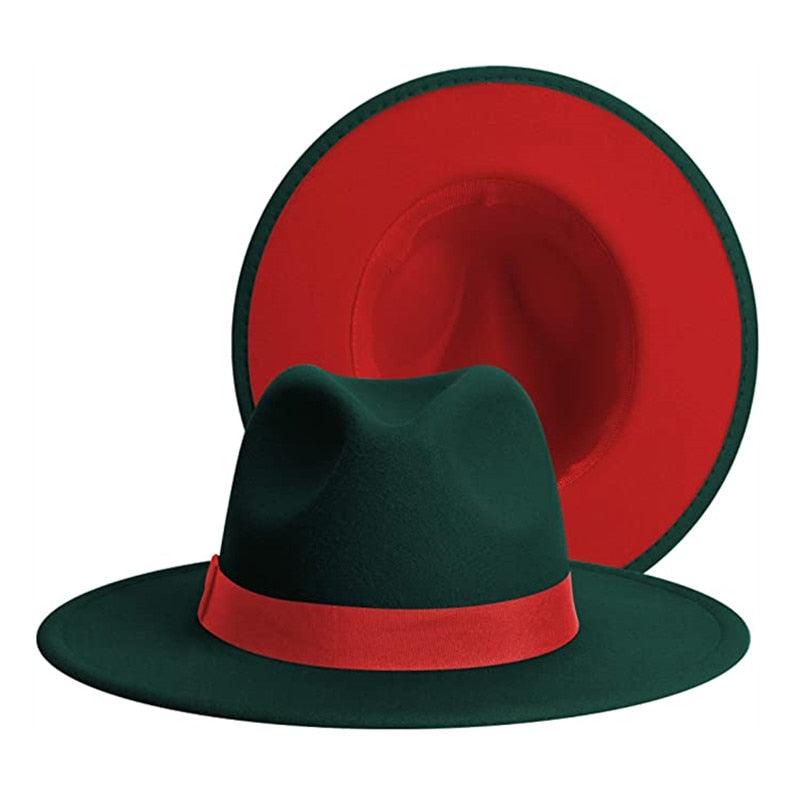 Classic Wide Brim Fedora Hat - Vintage Felt Hat