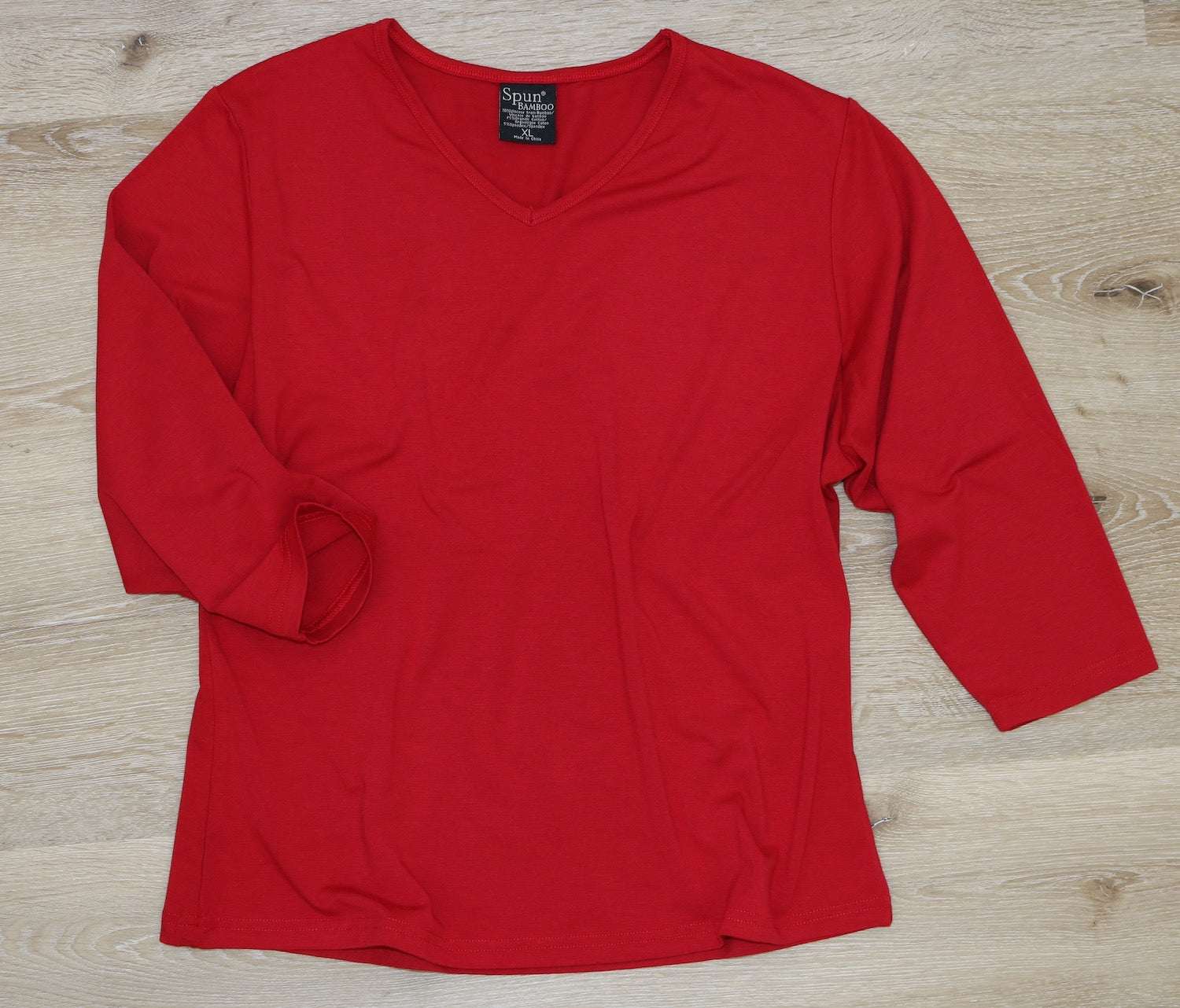 Women's Bamboo Viscose V-Neck 3/4 Sleeve T-Shirt
