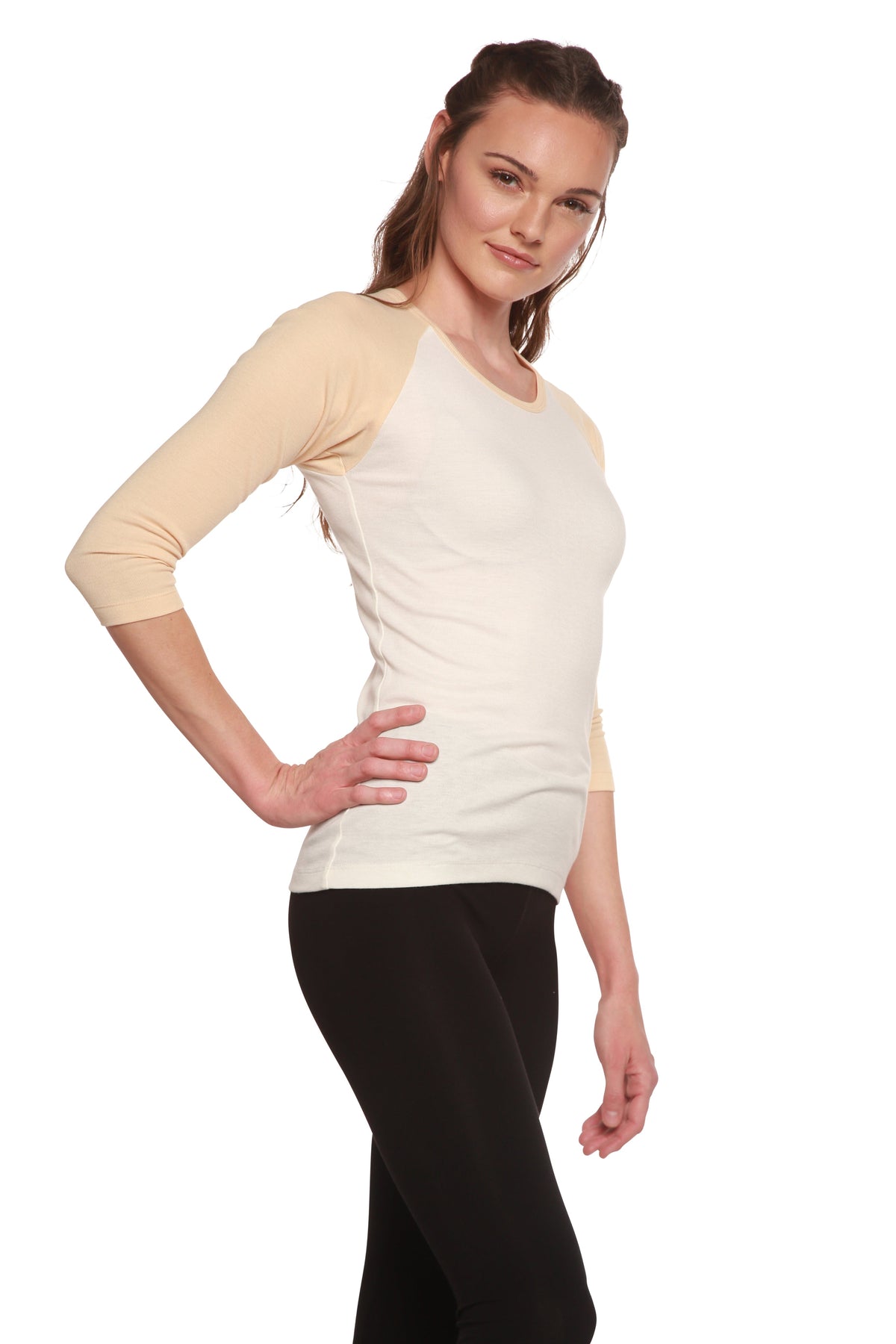 Women's Bamboo Viscose 3/4 Sleeve Baseball Tee