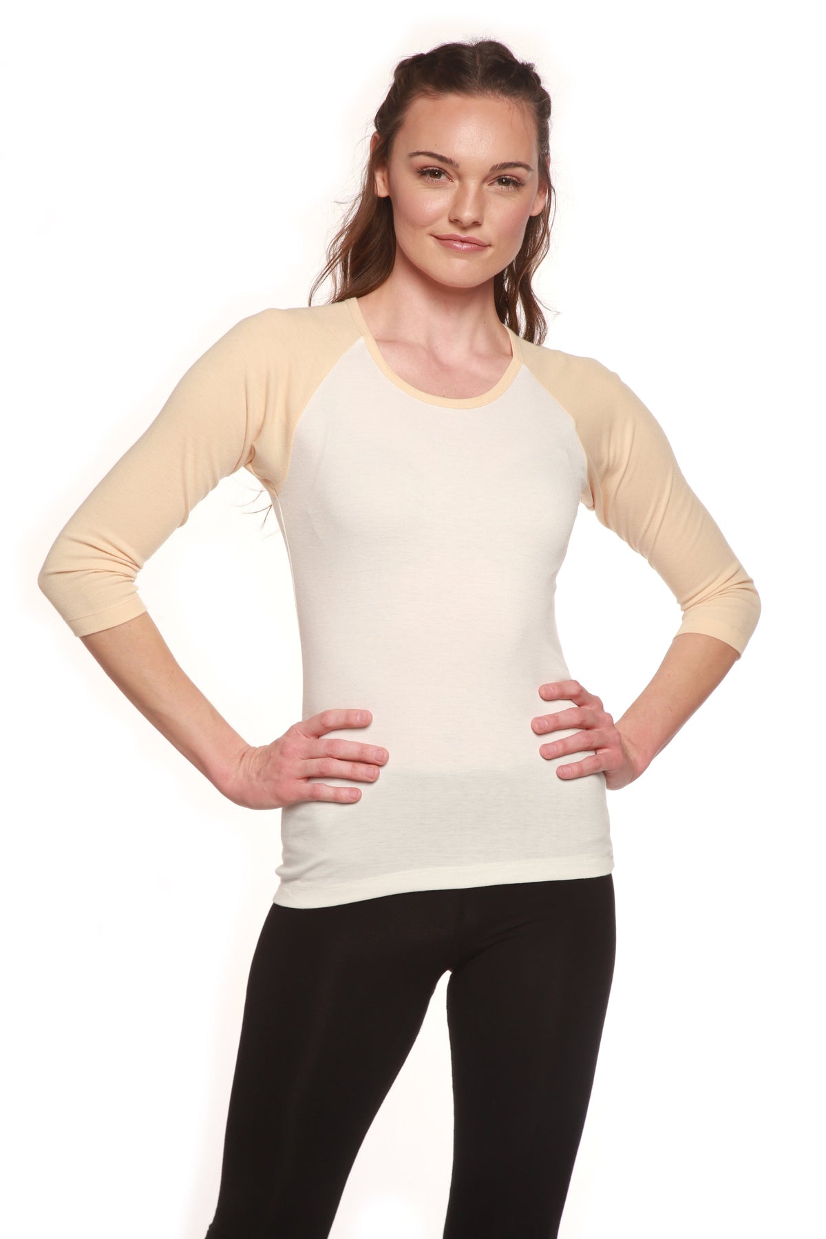 Women's Bamboo Viscose 3/4 Sleeve Baseball Tee