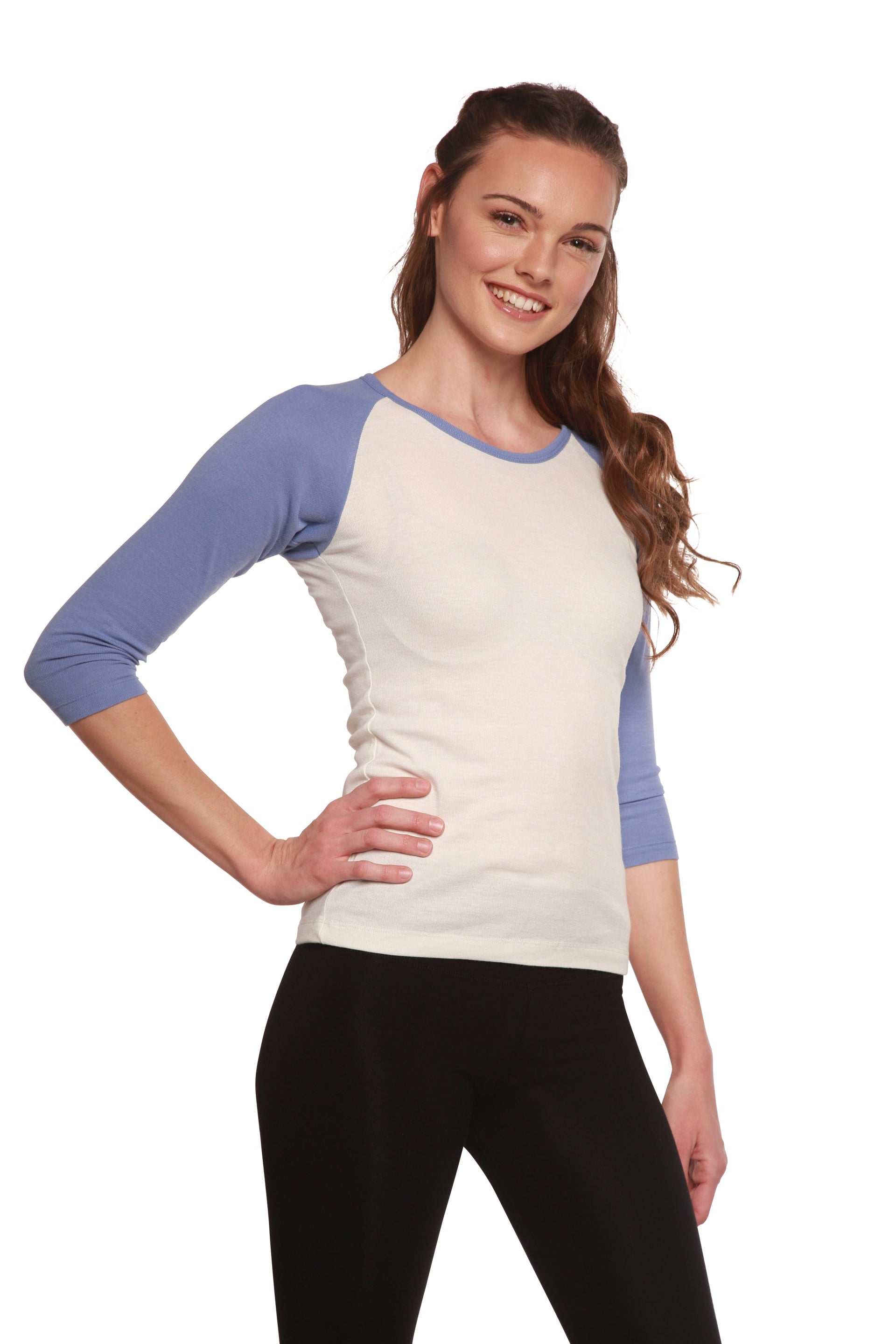 Women's Bamboo Viscose 3/4 Sleeve Baseball Tee