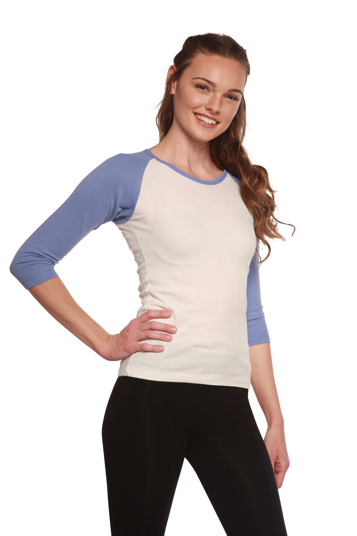 Women's Bamboo Viscose 3/4 Sleeve Baseball Tee