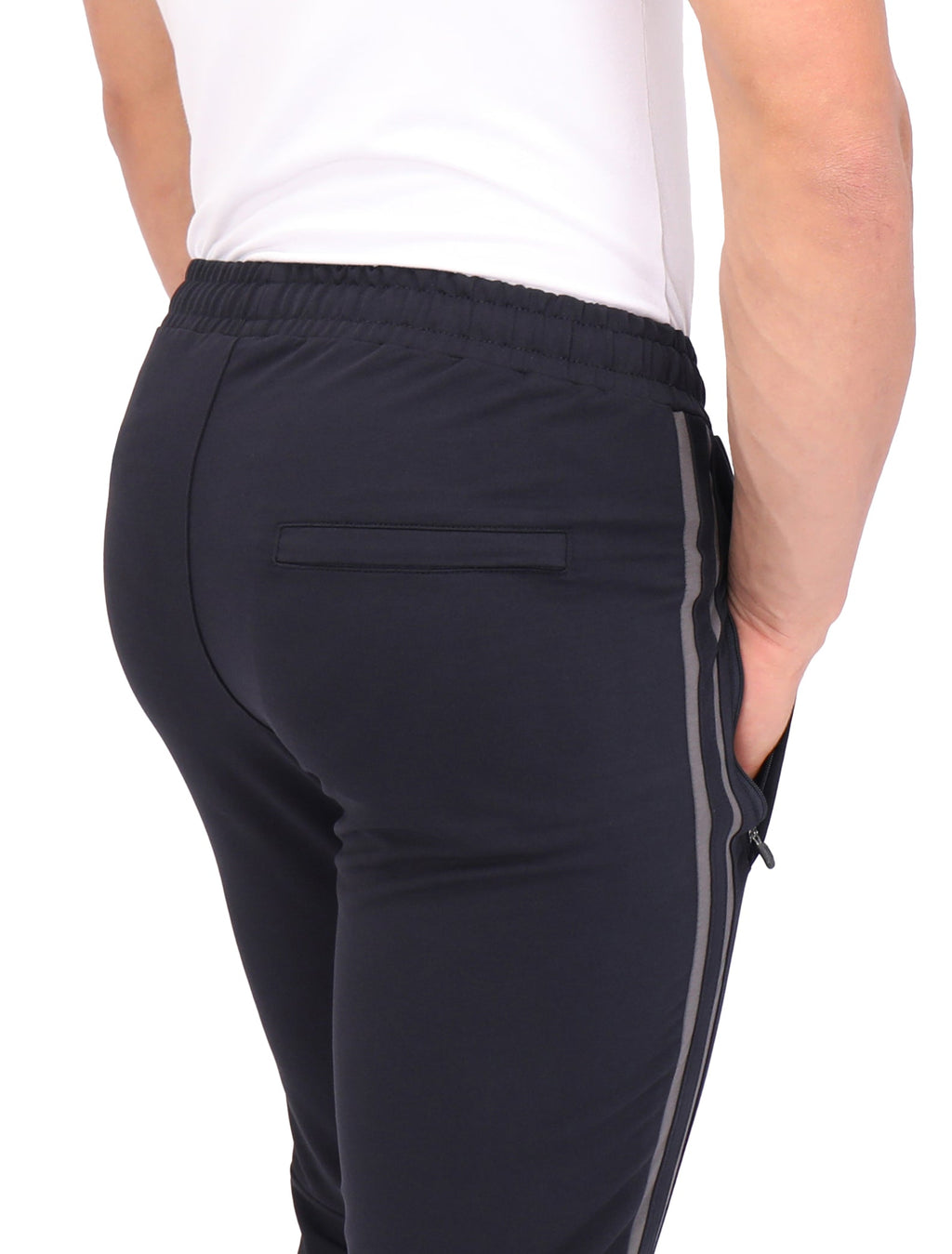 Ultimate Flex Jogger Sweatpants in Black with Zippered Legs - Image 8
