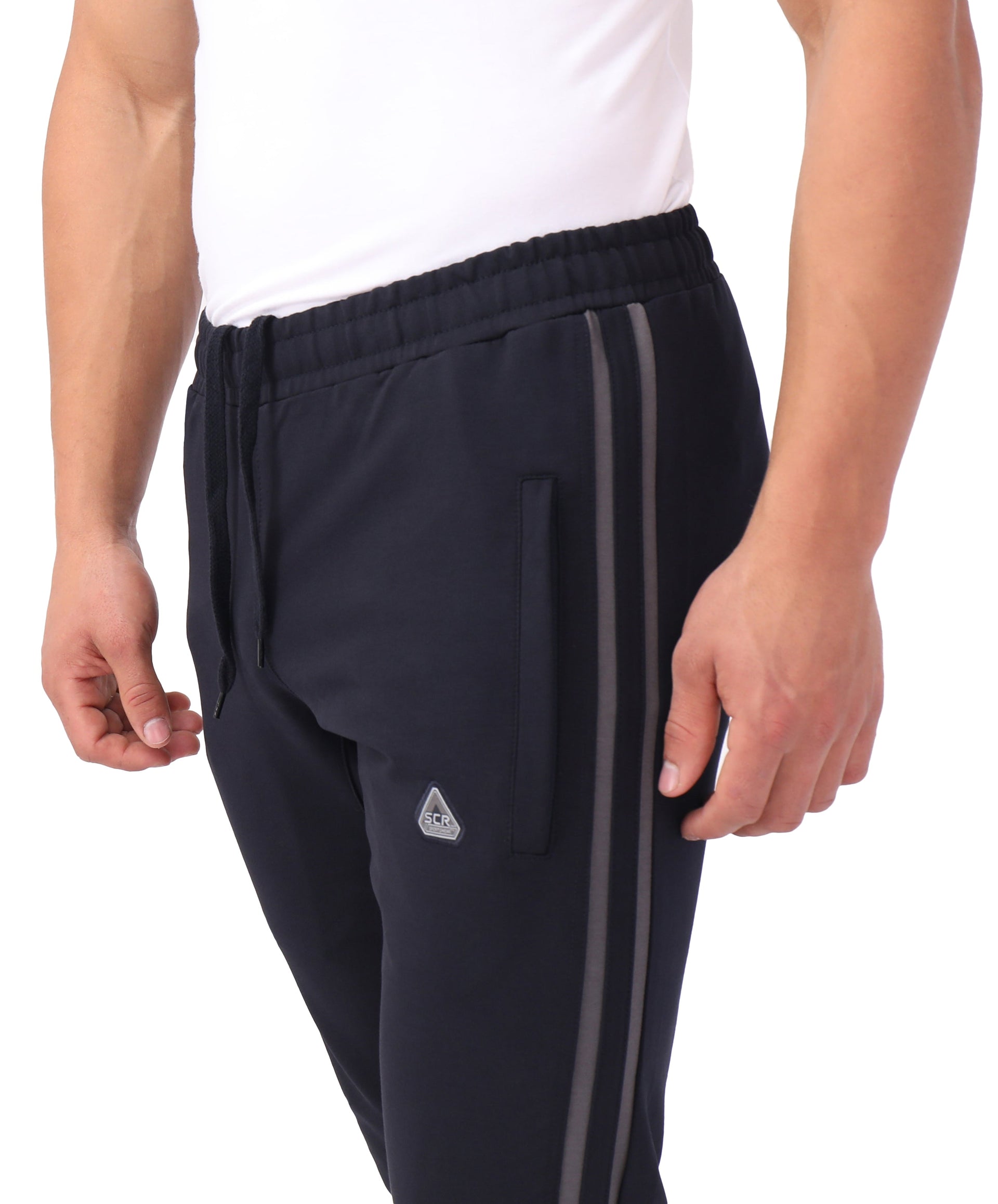 Ultimate Flex Jogger Sweatpants in Black with Zippered Legs - Image 7