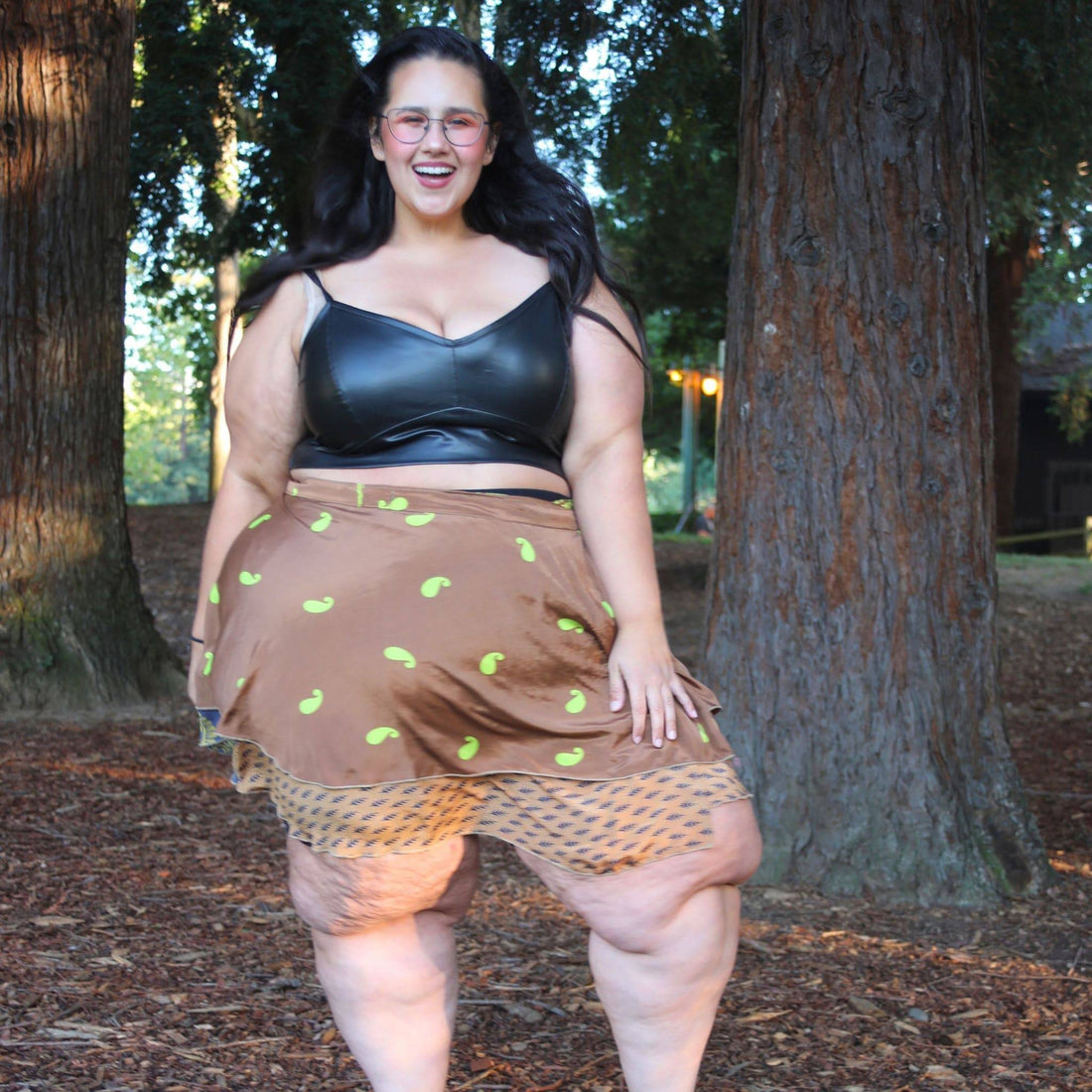 Mini Sari Wrap Skirt - Reclaimed Fabric Adjustable Knee-Length