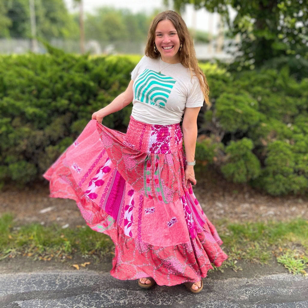 Sedona Patchwork Midi Dress: Bohemian A-Line Sleeveless Dress