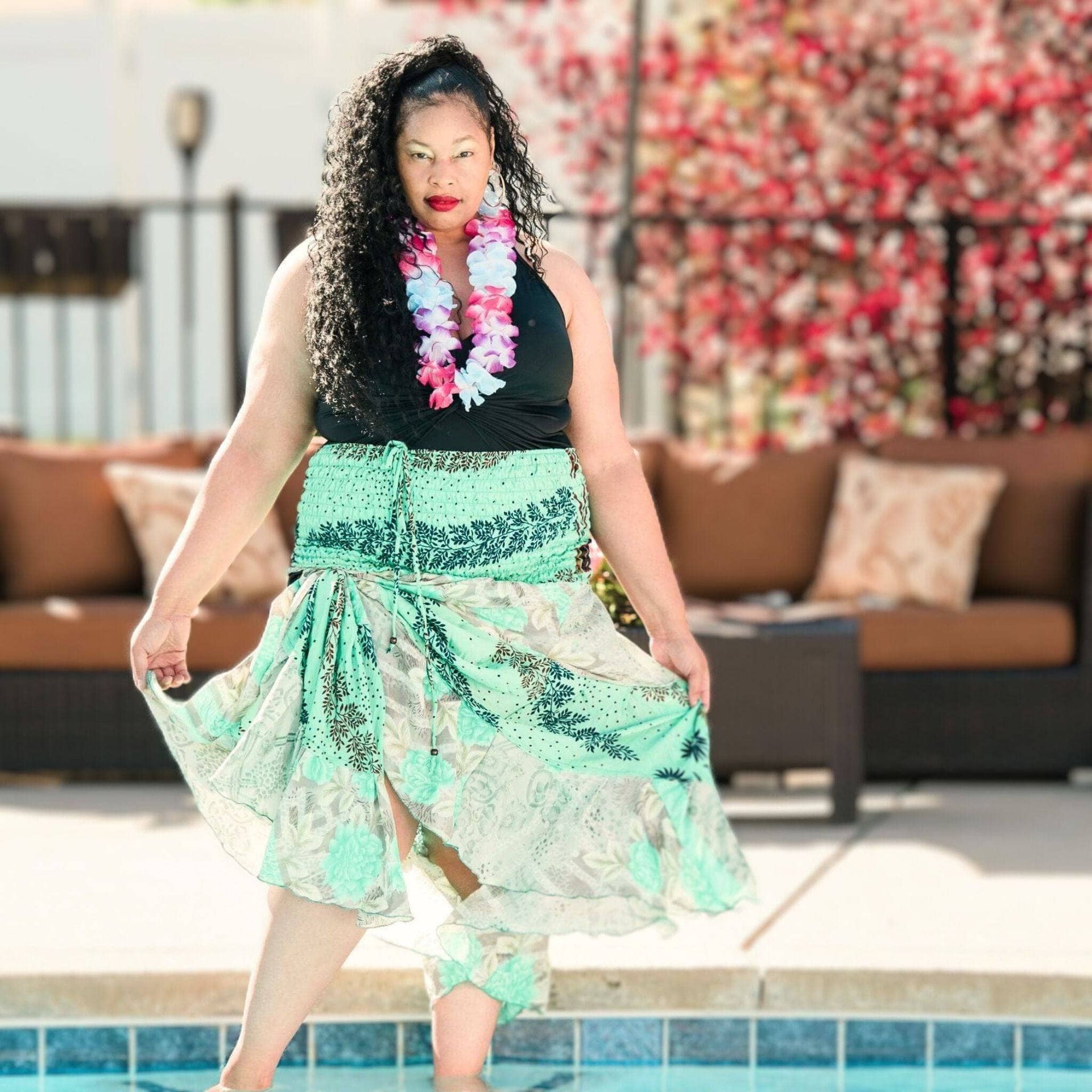 Sedona Patchwork Midi Dress: Bohemian A-Line Sleeveless Dress