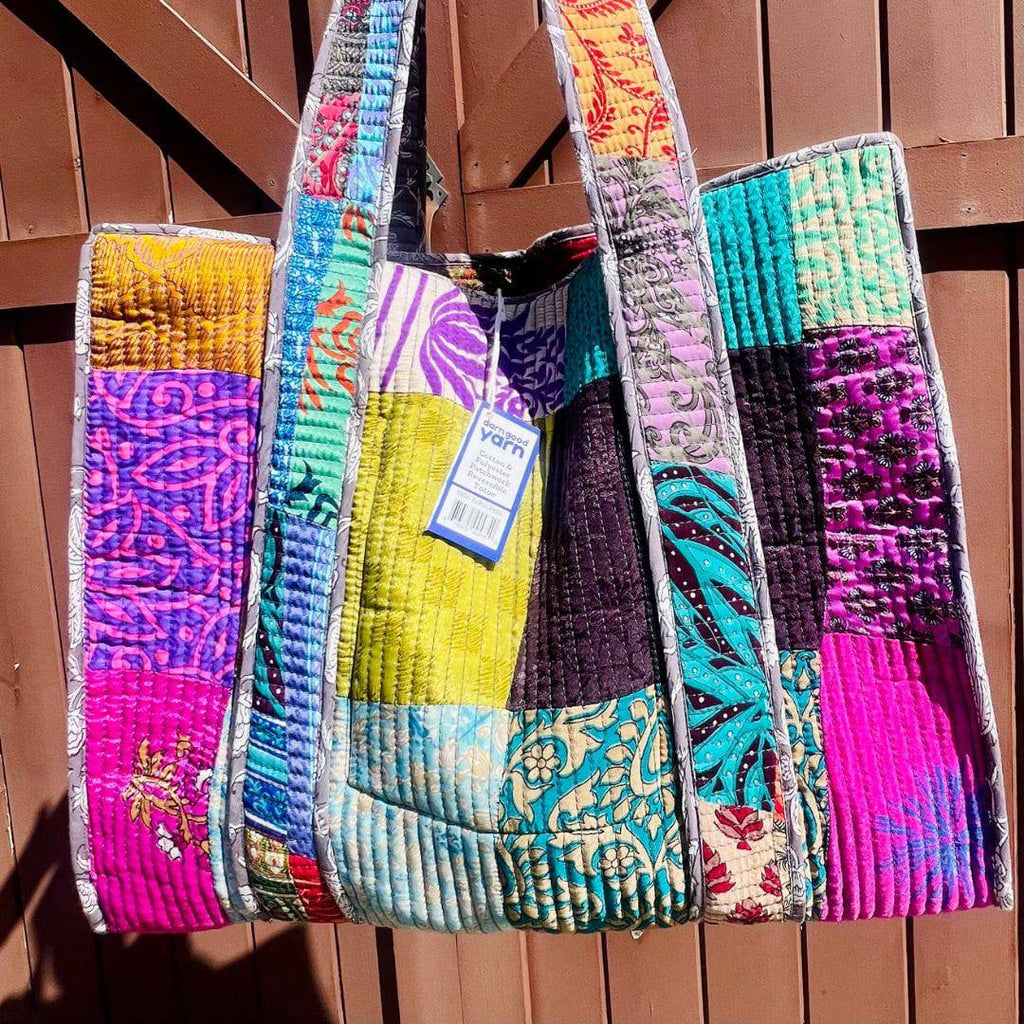 Quilted Cotton and Polyester Tote Bag for Everyday Essentials