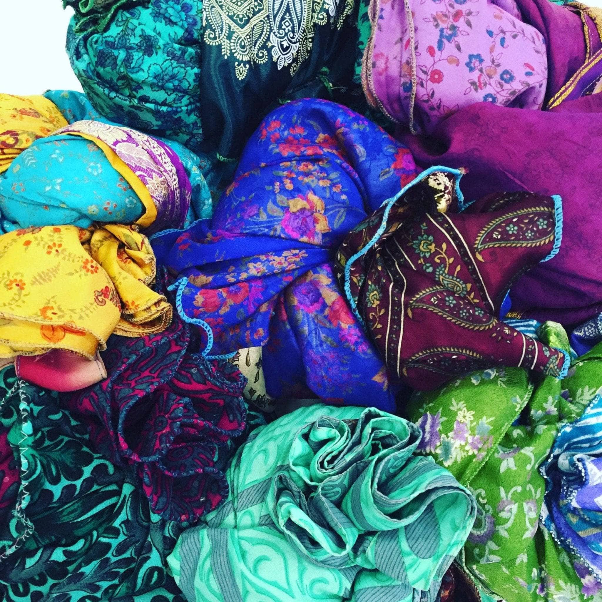 Upcycled Sari Hooded Poncho: Eco-Friendly Bohemian Fall Layer