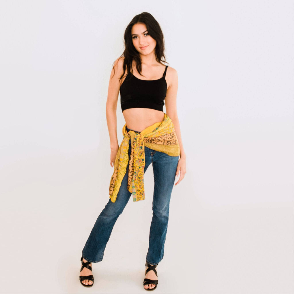 The Original Medley Silk Sari Scarf: Vibrant Boho Long Wrap