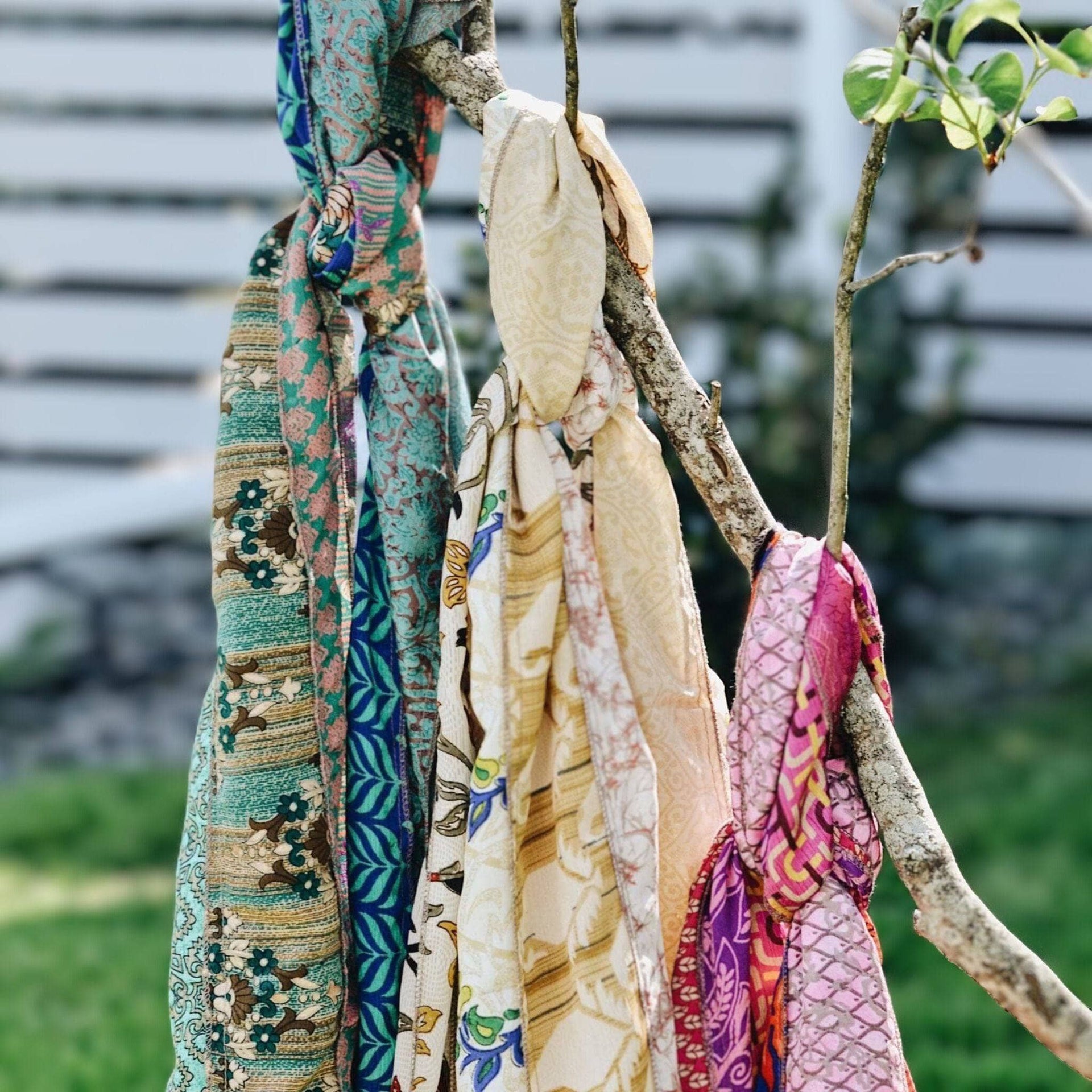 The Original Medley Silk Sari Scarf: Vibrant Boho Long Wrap
