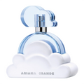 Ariana Grande Cloud Eau de Parfum bottle in sky blue and white aesthetic