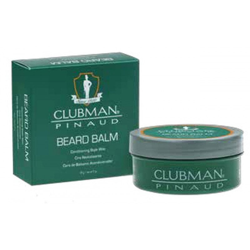2oz jar of Clubman Beard Balm for styling and conditioning facial hair