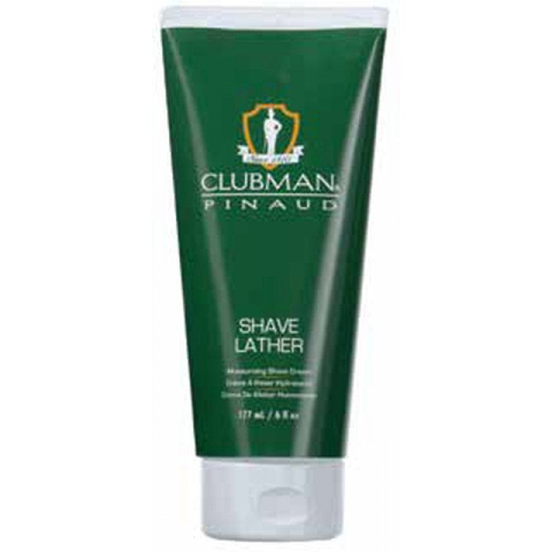 6oz tube of Clubman Shave Lather designed for a rich, moisturizing, and close shave experience.