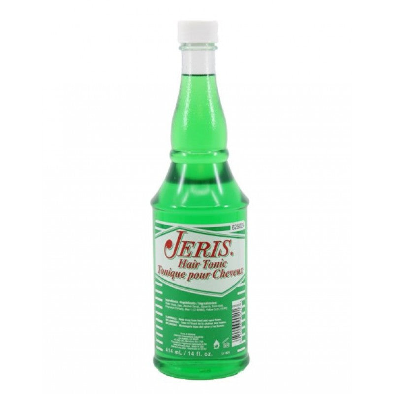 Bottle of Clubman Jeris Hair Tonic 14oz with green and white labeling