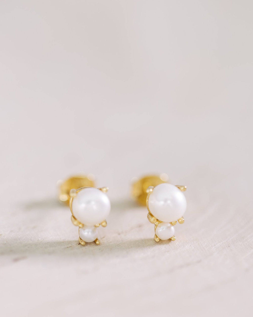 Double Pearl Studs