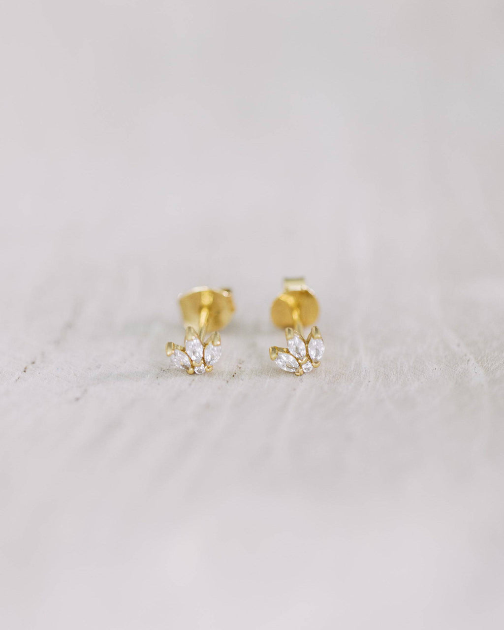 Crystal Flower Studs