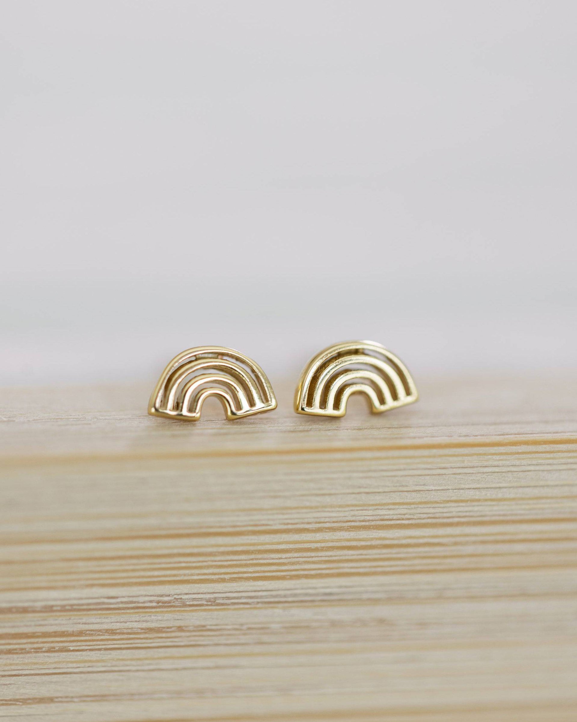 Gold Rainbow Studs