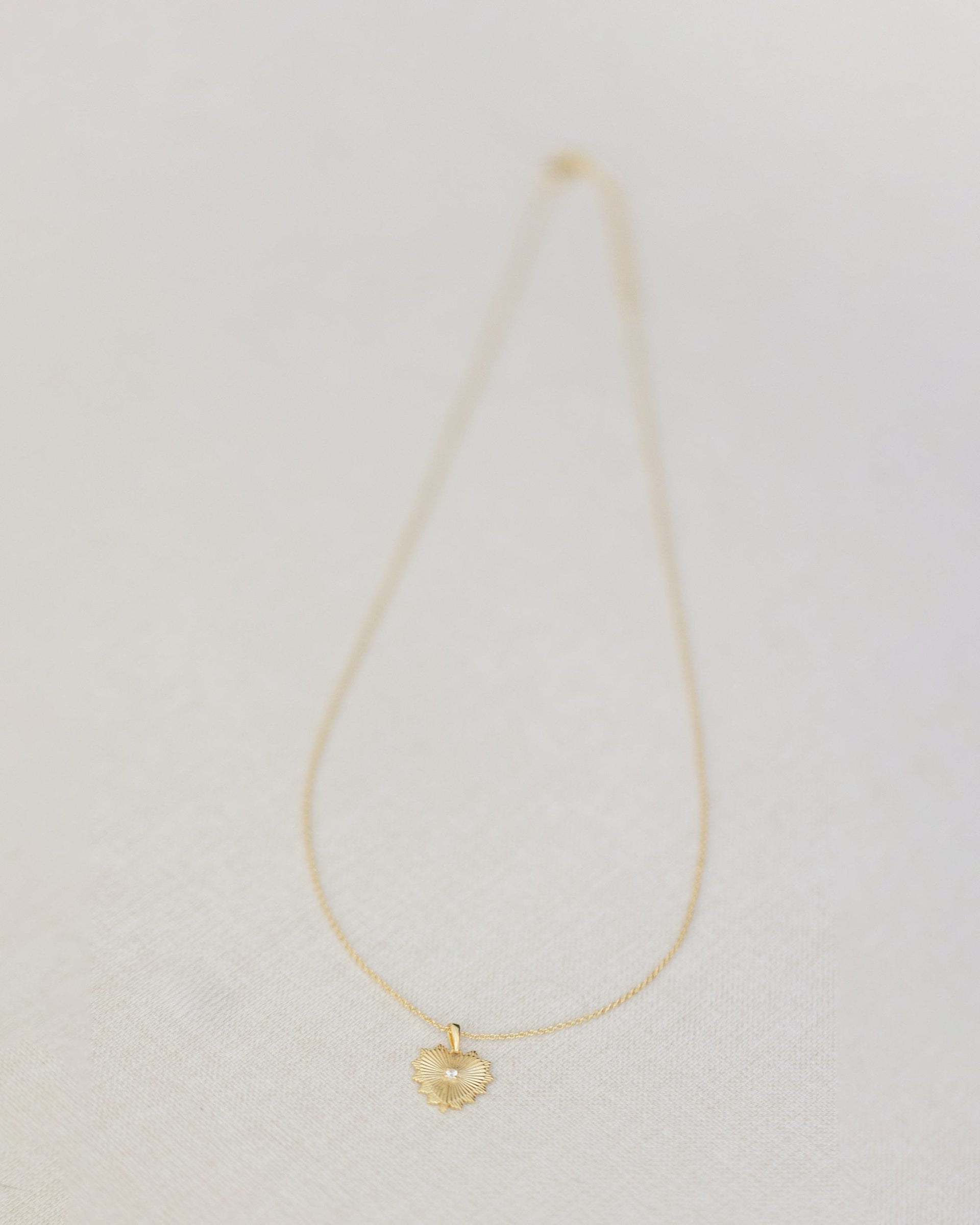 Gold Diamond Heart Necklace