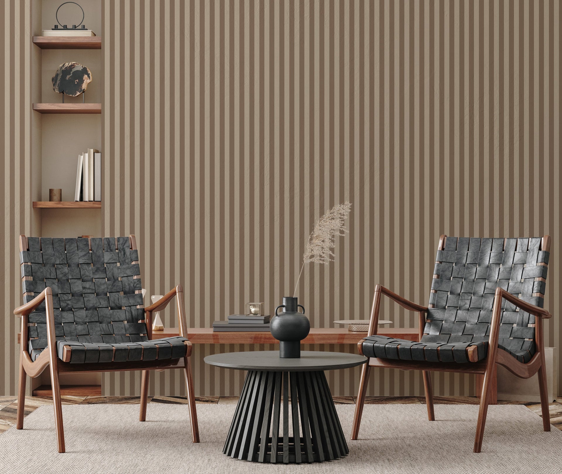 Ashbury Stripe Wallpaper Peel and Stick Removable Design