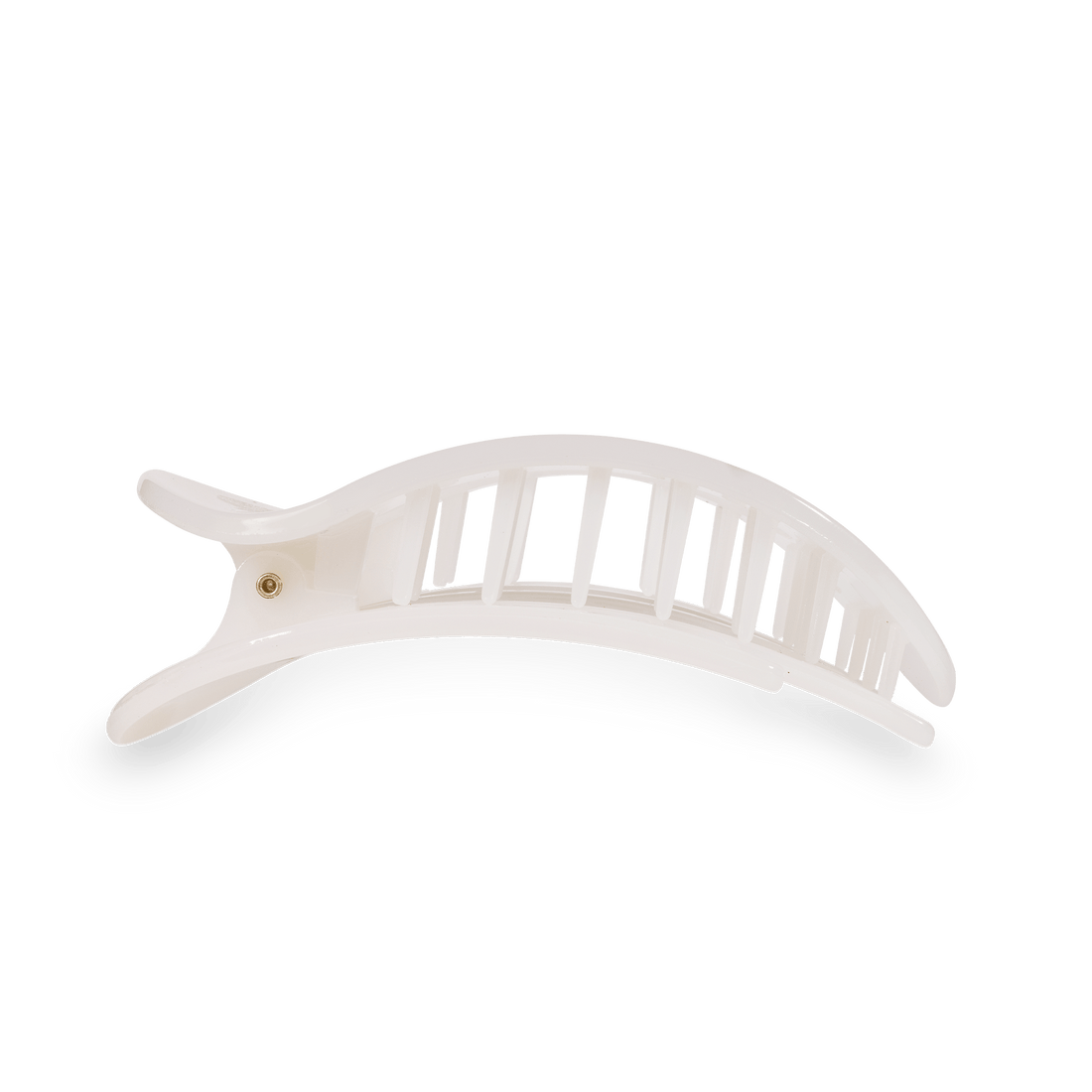 Coconut White Small Flat Round Hair Clip