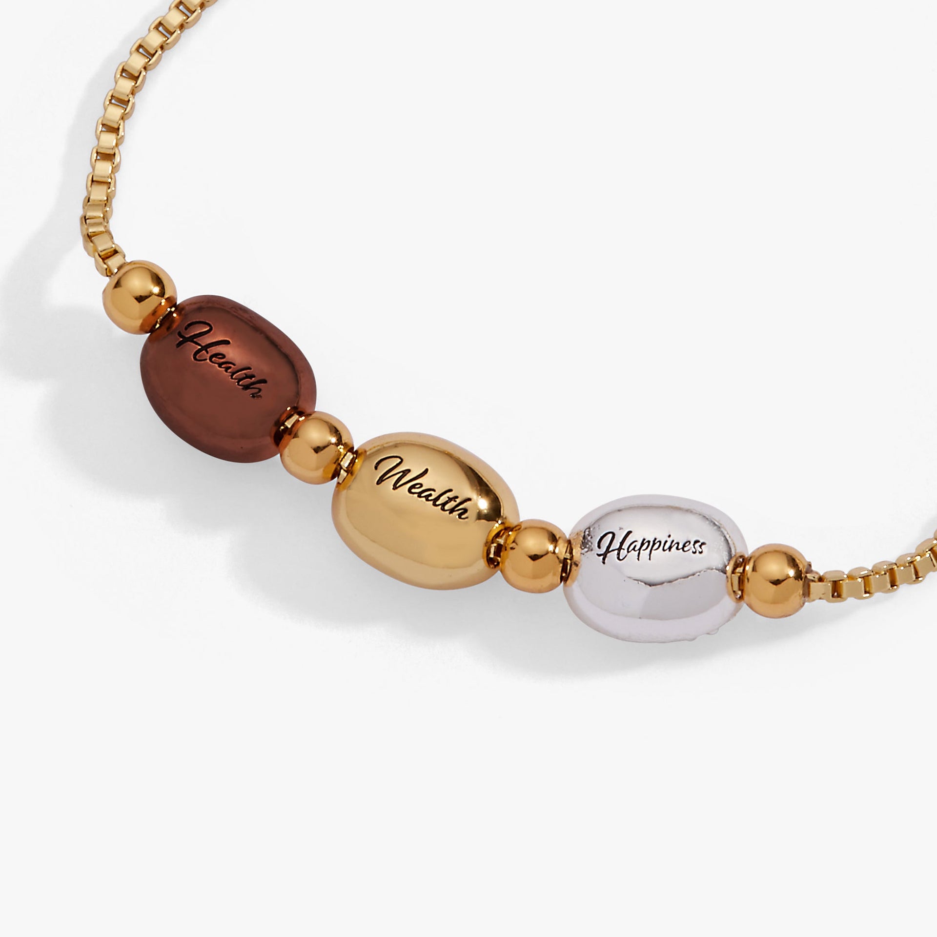 Coffee Bean Bolo Bracelet in Gold, Silver, and Bronze